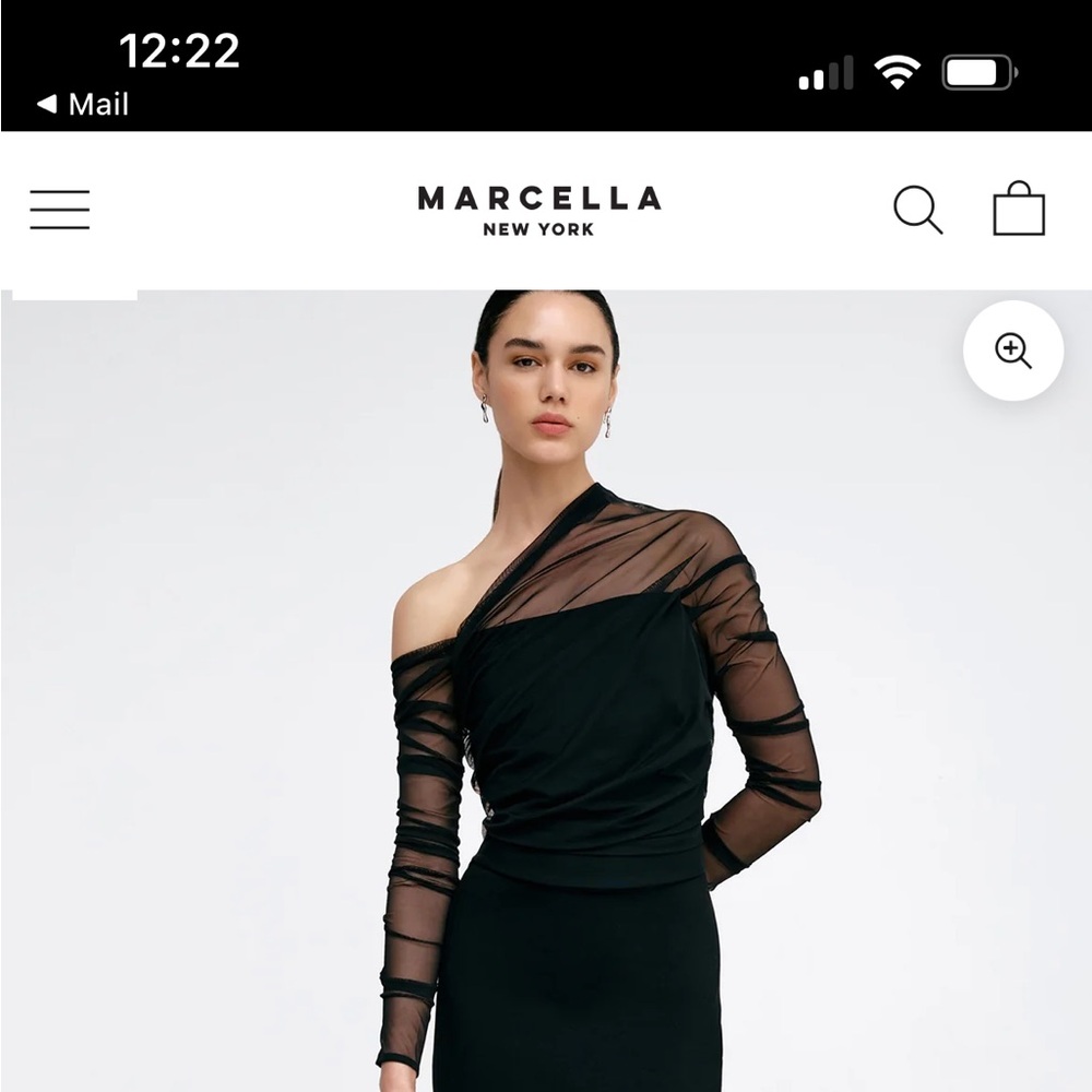 Marcella black evening dress